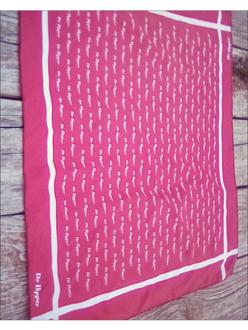 Dr Pepper Vintage Bandana Scarf Red White Soda Advertising